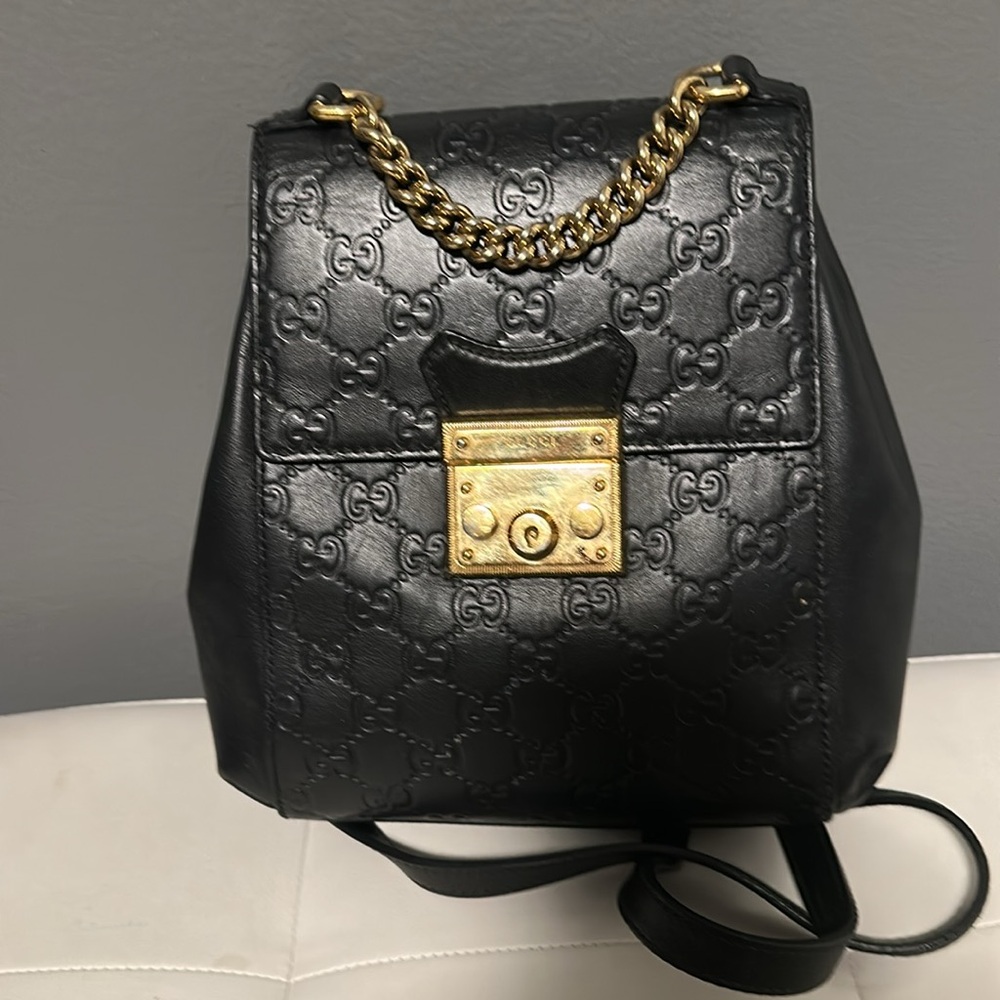 Gucci GG Signature Black Back Pack